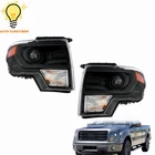 Pair Of Hid Projector Headlights Assembly W/black Trim Ford F-150 2013-2014 New. Price: $424.06.