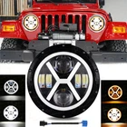 7'' Round Led Headlights Halo Drl&turn Signal Fit Jeep Wrangler Jk Lj Cj New. Price: $32.99.