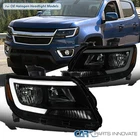 Black Smoke Headlights Fits 2015-2022 Chevy Colorado Halogen Type Led Drl Strip New. Price: $238.95.