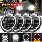 4PCS 5.75 3/4 Projector Led Headlights For Kenworth W-900A W900A Peterbilt 359 New. Price: $135.99.