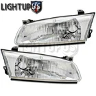 Halogen Assembly Headlights For 1997-1999 Toyota Camry Left Right Sides Pair New. Price: $71.43.