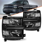 Fits 2014-2015 Chevy Silverado 1500 Black Clear Headlamps Lh+rh Pairs Used. Price: $74.19.