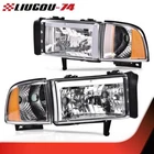 Led Drl Headlights Lamp Fit For 1994-2002 Dodge Ram 1500 2500 3500 Chrome Amber New. Price: $75.82.