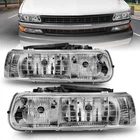Anzo Usa Chrome Crystal Headlight Set Silverado/suburban/tahoe 111011 New. Price: $142.28.