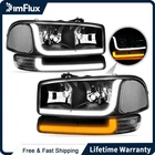 Dimflux Headlights For 99-07 Gmc Sierra 1500 00-06 Yukon Xl Black Housing New. Price: $113.99.