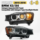 Upgrade Hid Model Halogen Headlight For 2015-2017 Bmw X3 X4 F25 F26 Pair Lh+rh New. Price: $472.10.