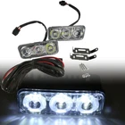 3 Led 6000K White Drl Bumper Grille Fog Driving Lamp Daytime Running Light Toyt New. Price: $29.50.