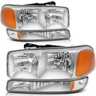 Pair Set Chrome Headlights Assembly For 1999-2007 Gmc Sierra Yukon Xl 1500 New. Price: $54.99.