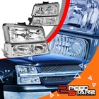 For 03-06 Chevy Silverado Chrome Housing Headlamp Clear Bumper Turn Corner Light New. Price: $81.88.