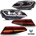 Full Led Projector Headlights+vland Red Tail For Vw Golf MK7/GTI 2015-17 New. Price: $641.69.