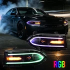 Vland Led Drl Rgb Projector Halo Headlights For 2015-21 Dodge Charger Srt Gt New. Price: $417.99.