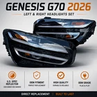 2026 Genesis G70 Pair Left And Right Headlight Set Nice 92102-G9520 Led Used. Price: $1900.00.
