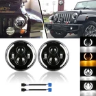 2X 7" Round Led Headlight Turn Signal Lamp For 1997-2017 Jeep Wrangler Jk Lj Tj New. Price: $44.99.