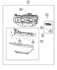 Genuine Mopar Headlamp Right 68598988AA New. Price: $1937.75.