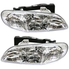 Headlight Set For 96 97 98 Pontiac Grand Am Left Right With Bulb 2PC New. Price: $95.66.