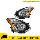Left And Right Headlight Assembly For Nissan Rogue 2008-2015 Halogen Black Amber New. Price: $94.99.