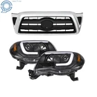 For Toyota Tacoma 2005-2011 Front Bumper Grille Chrome Black Housing Headlights New. Price: $198.94.