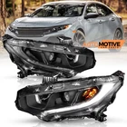 For 2016-2021 Honda Civic Assembly Headlights Black Lamp Halogen Led Left+right New. Price: $219.94.