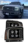 Alpharex Alpha-black Nova Projector Headlights 2005-2007 Ford F-250/350/450 New. Price: $1280.00.