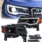 Pair Vland Headlights Black For Jeep Grand Cherokee 2014-2022 Full Led Headlamps New. Price: $355.49.