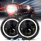 Newest Pair 7"INCH Round Led Headlights Eyes For Jeep Wrangler Jk Lj Tj Cj. Price: $46.19.