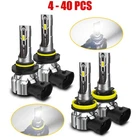 Auxito H11 Headlight 9005 Bulbs 4-40X Led High/low 6500K Beam White Bright Super New. Price: $161.90.