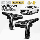 Full Led Headlight For 2020-2026 Cadillac CT4 W/cornering Lamp 9 Pins Left+right New. Price: $990.99.