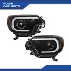 Headlights Headlamps Black Led Pair Left+right For Toyota Tacoma 2012-2015 New. Price: $181.55.