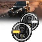 Dot Inch Led Headlights High Low Beam Halo For Jeep Wrangler Jku Tj 97-2017 New. Price: $131.39.