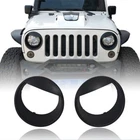 2PCS Bezels Front Headlight Eyebrow Trim Cover For Jeep Wrangler Jk 07-18 New. Price: $14.99.