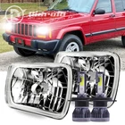 5X7" 7X6" Glass Headlight Housings + Led H4 Bulb For Jeep Wrangler Yj 1986-1995 New. Price: $39.98.