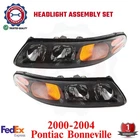 Headlights Assembly Halogen Set Left And Right For 2000-2004 Pontiac Bonneville New. Price: $406.91.