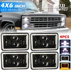 4PCS 4X6" Headlights Hi/lo Sealed Beam For Chevy C10 81-86 Pickup K10 Blazer New. Price: $74.99.