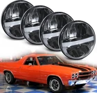 4PCS 5.75" 5-3/4 Led Headlights Hi/lo Beam For Peterbilt 349 359/CHEVY Impala New. Price: $90.00.