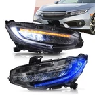 Led Headlights For 2016-2021 Honda Civic Blue Drl Sequential Signal Projector New. Price: $259.59.
