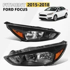 2015-2018 Ford Focus Black Bezel W/bulb W/o Led Drl Halogen Headlights Lh+rh New. Price: $116.99.
