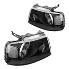 Headlamp Set Fits 04 06-08 Ford F-150 And Lincoln Mark Lt Halogen Black Clear New. Price: $71.99.