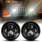 Pair Dot 7" Round Headlights Hi/lo Sealed Beam Black Ford Mustang F-100 New. Price: $55.99.