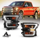 Headlights Pair 2015 2016 2017 Ford F150 Black Projector Led Headlamps Clear New. Price: $245.99.