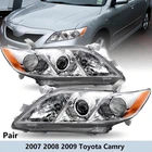 For 2007 2008 2009 Toyota Camry Projector Chrome Headlights Amber Corner Pair New. Price: $61.99.