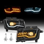 Black Projector Headlights For 2010-2013 Chevy Camaro Led Switchback Drl Tube New. Price: $185.99.