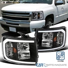 Fits 2007-2013 Chevy Silverado 1500 2500HD 3500HD Led Strip Headlights Black New. Price: $149.95.