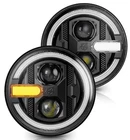 Pair 7" Inch Round Led Headlight Halo Turn Signal Drl For Jeep Wrangler Jk Lj Tj New. Price: $139.99.