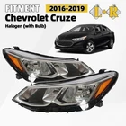 Pair Halogen Headlights For 2016-2019 Chevy Cruze With Bulbs Chrome Left+ Right New. Price: $159.99.