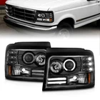 Anzo Projector Halo Headlights Black W/side Marker Parking 92-96 Ford New. Price: $340.60.