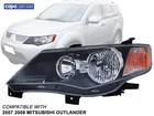 For Head Light 2007 2008 Mitsubishi Outlander Driver Left Side 8301A917 Capa New. Price: $184.96.