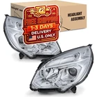 Projector Headlight Chrome Housing Clear Lens Pair Set 2016-2017 Chevy Equinox New. Price: $314.23.