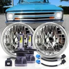 For 1967-1972 Chevy C10 Pair Inch Led Headlights Round Dot Approved Hi/lo Lamp New. Price: $39.99.
