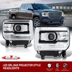Black Oe Style Led Drl Head Lights Lamps For 2014-2018 Gmc Sierra 1500 2500 3500 New. Price: $274.00.