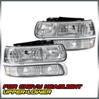 Fit For 99-02 Silverado 00-06 Suburban Tahoe Headlights + Bumper Signal Lamps New. Price: $70.31.
